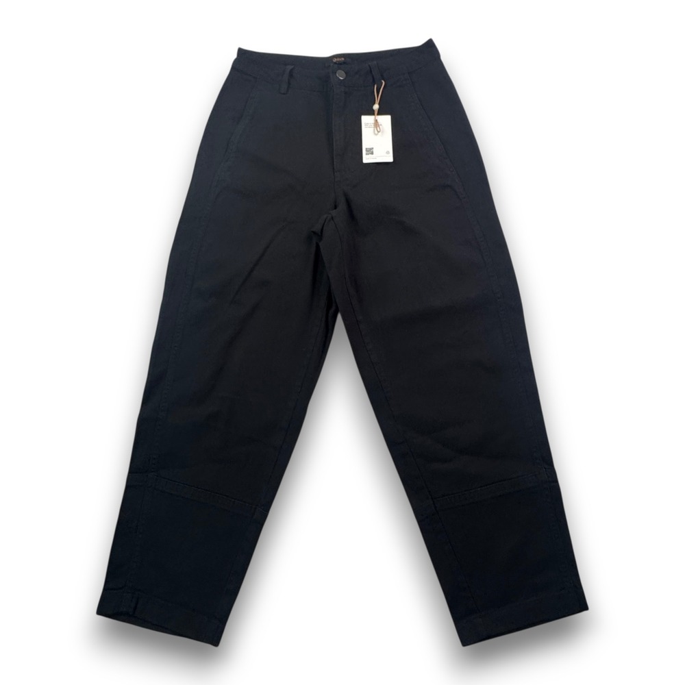 Quince Organic Stretch Cotton Twill Barrel Pant Black 6 LB33687-CFL01-8169